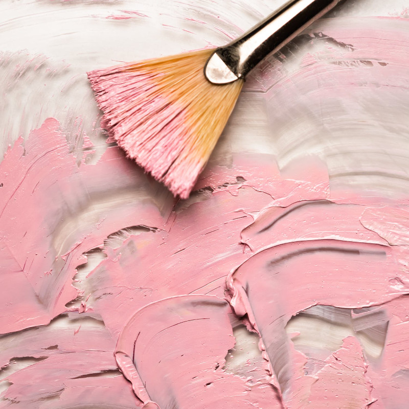 Pintura Chalk Paint rosa vintage